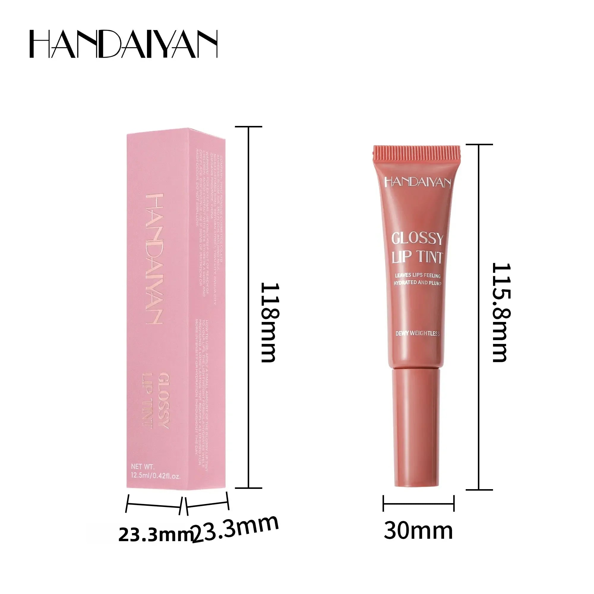Handaiyan Pearlescent Hydrating Lip Glaze – Glass Shine Gloss