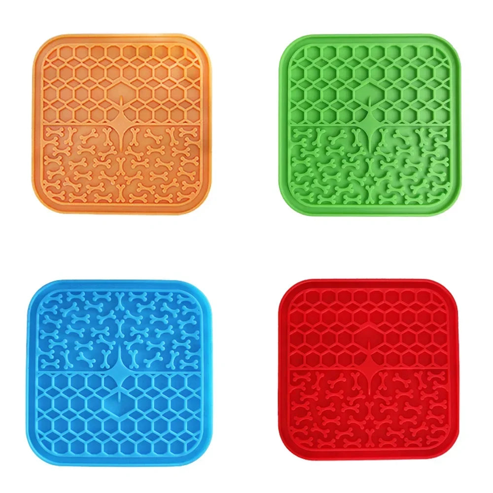 Silicone Licking Mat for Dogs Slow Feeder Bowl to Prevent Fast Eating Anxiety Relief and Mental Stimulation Interactive Toy Oasis Select