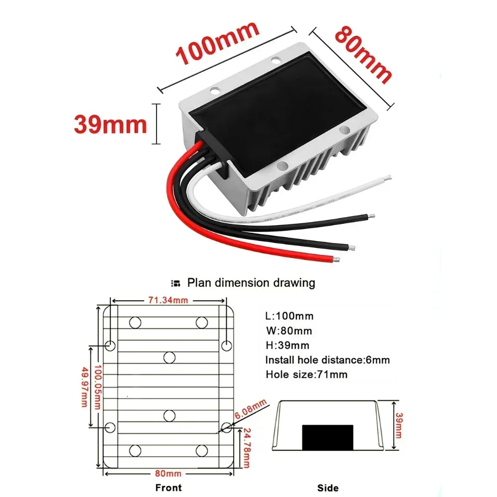 24V to 13.8V 5A 10A 15A 20A 30A 40A 50A 60A Voltage Converter Regulator DC/DC Buck Transformer Buck Module Power Supply CE RoHS Oasis Select