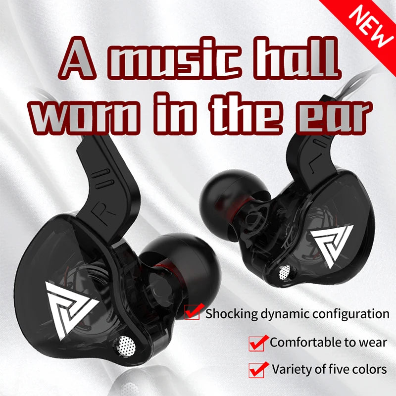 Original QKZ AK6 HiFi Wired EarphoneRace Sport Headphone Bass Stereo Noise Reduction Headset MusicEarbuds In Ear With Mic Oasis Select
