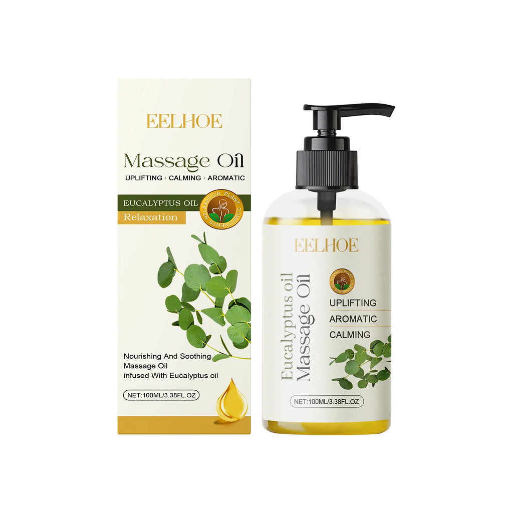 EELHOE Body Oil – Massage, Muscle Relief & Firming 100ml Massage Body Oil Oasis Select eucalyptus leaf