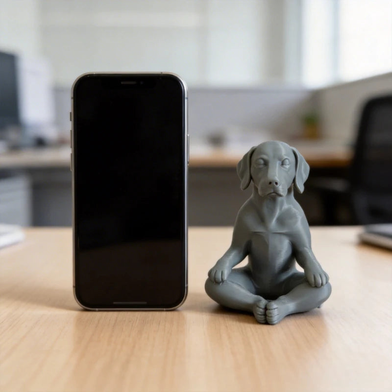 Yoga Meditating Dog Miniature Figurine 3D Printed Home Yoga Pose Labrador Desk Handicraft Ornament Home Office Bedroom Zen Decor Oasis Select