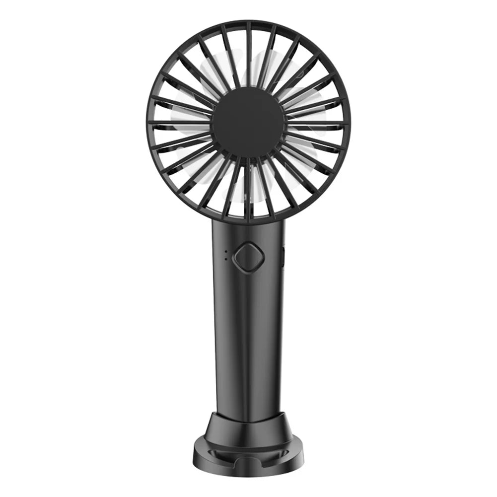 Handheld Fan 3 Speed Mini Portable Hand Fan Mute Small Electric Fan with Phone Stand Pocket Fan for Home Office Travel Dormitory Oasis Select black China Mainland