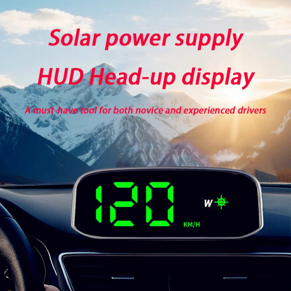 Compatible For Most Cars Solar GPS Speedometer Day And Night Driving Gps Speedometer With Compass Solar Power Supply Oasis Select