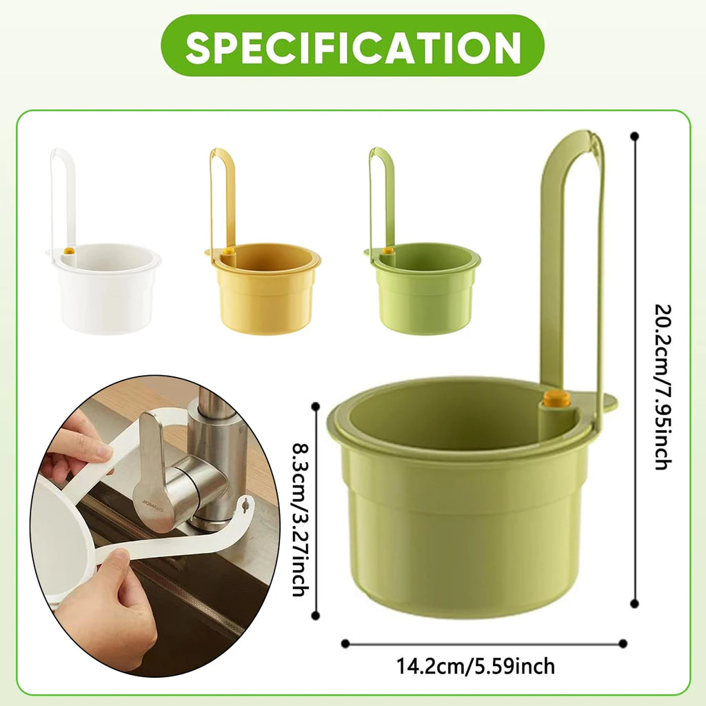 Kitchen Sink Strainer Basket Food Waste Catcher Press Dump Self Cleaning Reusable Drain Organizer Faucet Mount Filter Oasis Select