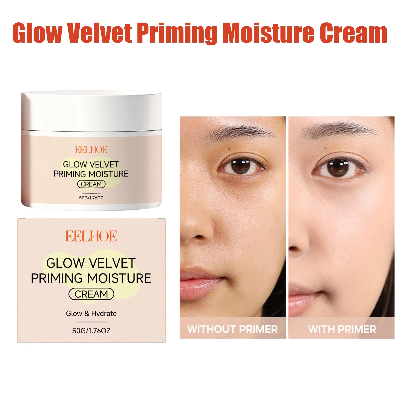 Hoygi Glow Velvet Face Primer – Pore Blurring & Hydrating Face Primer Cream Oasis Select