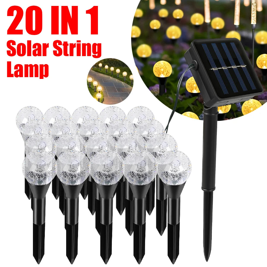 Solar Fairy String Lights 20 LED – Outdoor Garden Decor