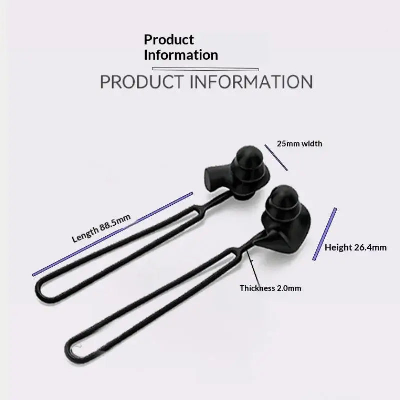 Silicone Swimming Ear Plugs with Lanyard – Waterproof 1 Pair