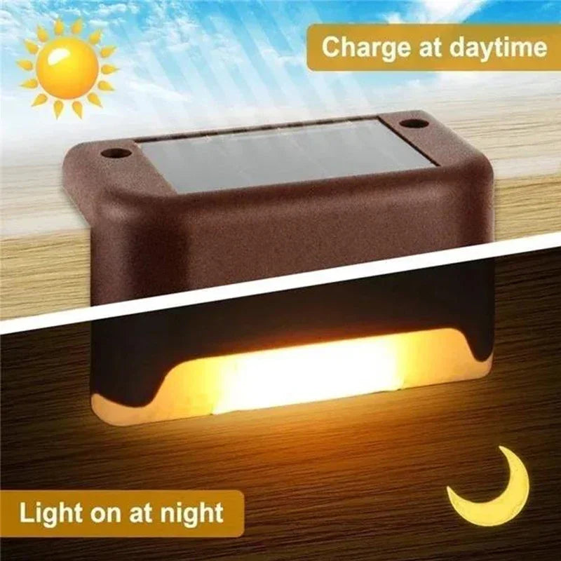 Solar Deck Lights Outdoor Step Lights Waterproof Led Solar Lamp for Railing Stairs Step Fence Yard Patio and Pathway Oasis Select