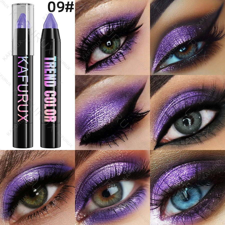 KAFURUX Metallic Glitter Eyeshadow Pencil – Waterproof Shimmer