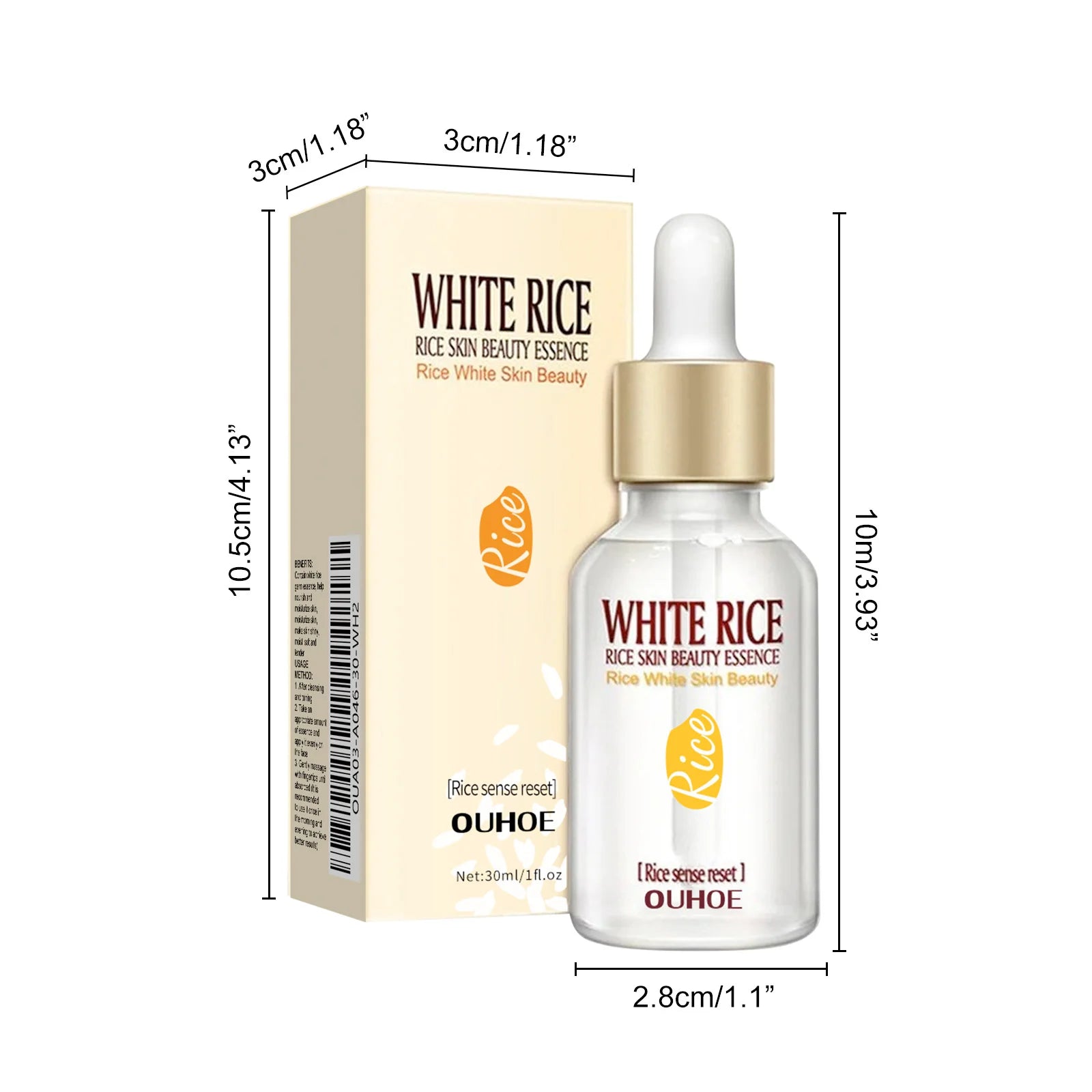 Rice Face Serum – Brightening, Anti-Wrinkle & Pore Minimizing Brightening Face Serum Oasis Select 30ml Boxed