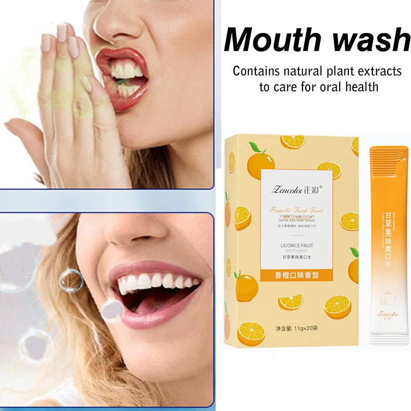 DR.DAVEY 20-Pack Orange Mouthwash Pods | Portable Fresh Breath
