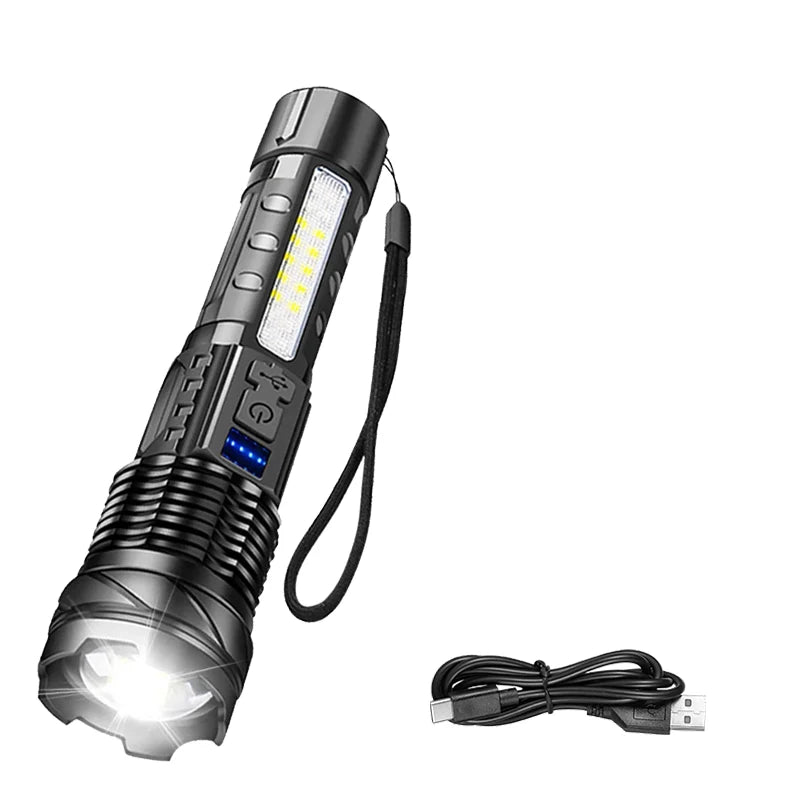 P50 LED Tactical Flashlight 2000LM | Zoom, Rechargeable USB-C