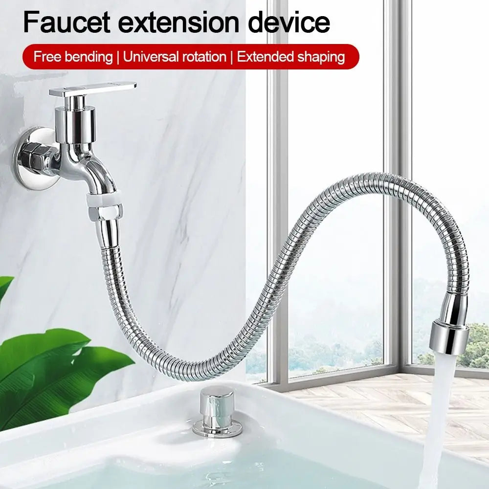 Flexible Faucet Extender Adapter Useful Rotatable Water Tap Hose Taps Lengthen Extender Bathroom Sink Kitchen Accessories Oasis Select