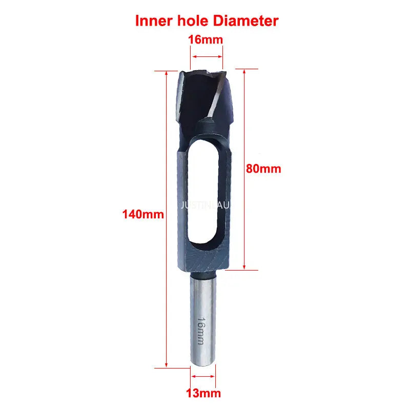 JUSTINLAU Straight And Round Wood Plug Hole Cutter Plug Cutting Drill Take Steel Knife Log Tenon Cork Woodworking Drilling Tools Oasis Select 16mm
