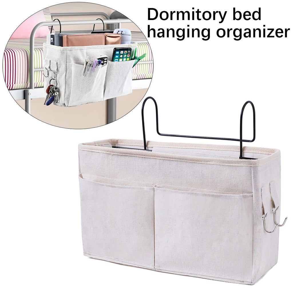 Student dorm storage basket hanging storage bag bedside storage rack wall-mounted storage basket for keys water cups charger etc Oasis Select