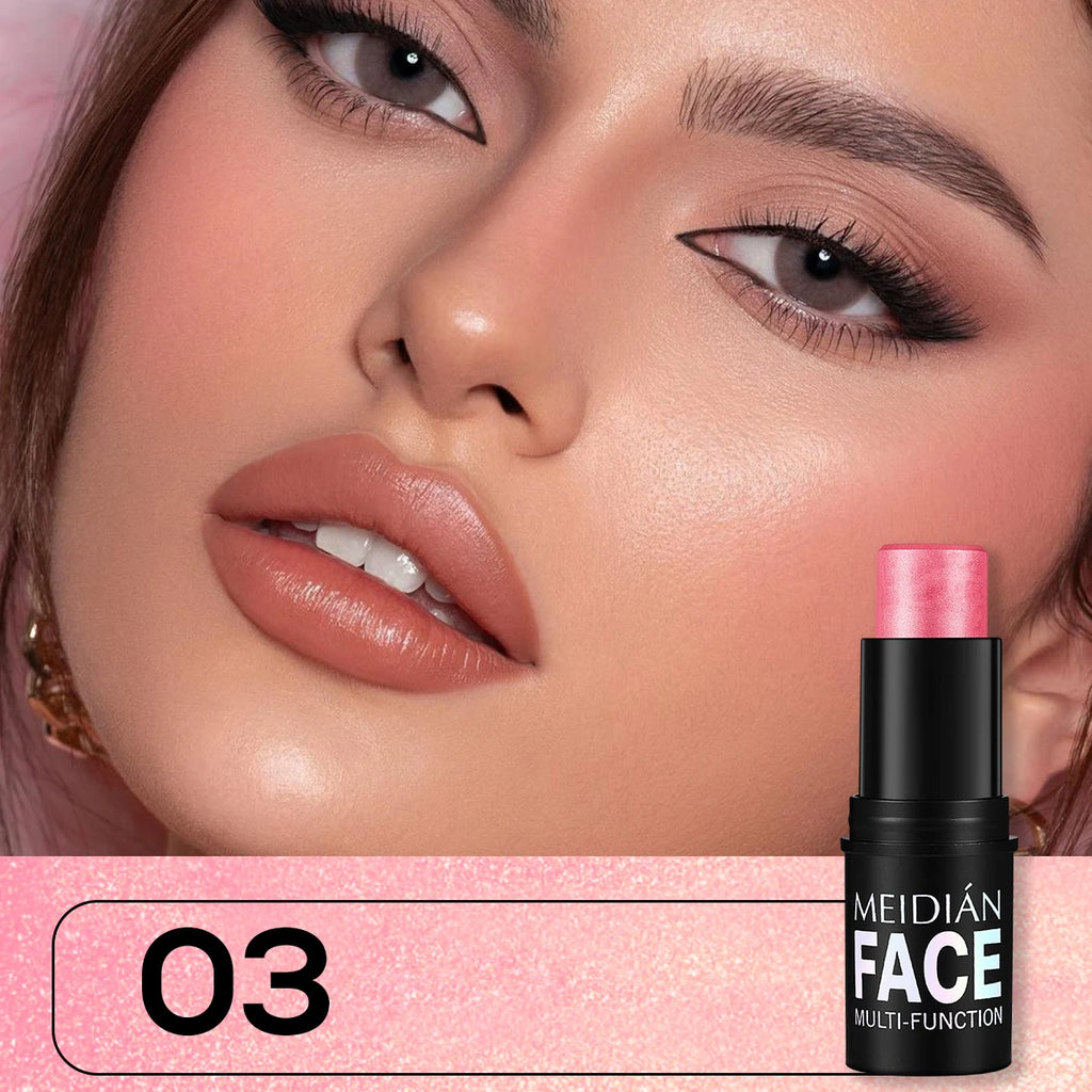 6-Color Dual-Use Blush & Lip Stick – Natural Contour Makeup Blush & Lip Stick Oasis Select 03