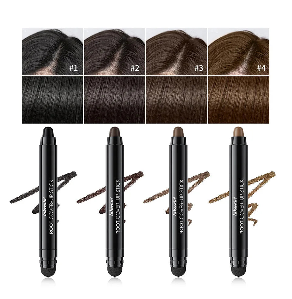 2.3gDual-ended Hair Dye Pen, Black Brown Disposable Hair Color Stick, Natural Cover Gray Hair Root Touch Up Oasis Select