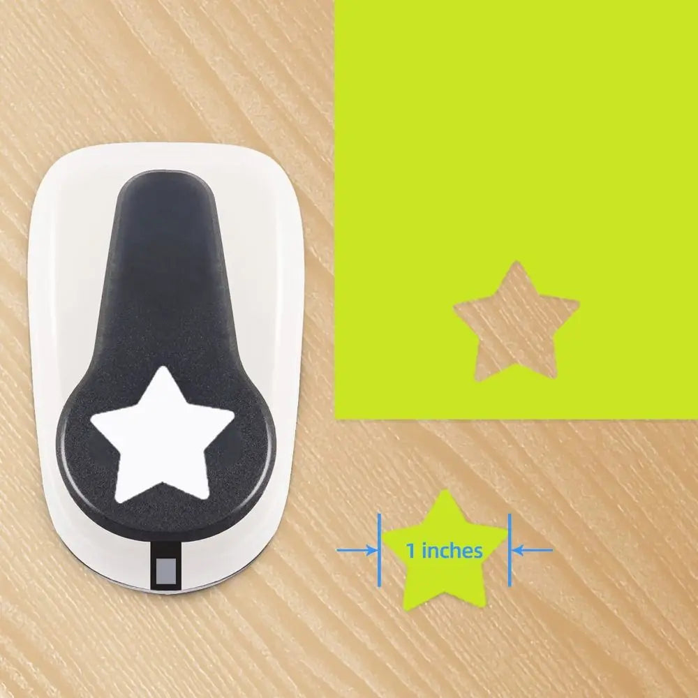 Five-pointed Star Hole Butterfly Hole Heart Hole Puncher Craft Paper Punch Non-slip Grip for Card Making School DIY Art Craft Oasis Select