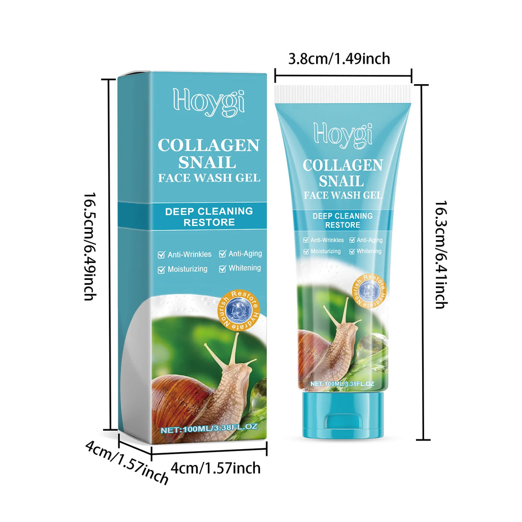 Hoygi Collagen Snail Cleansing Gel – Pore Minimizing Cleanser Facial Cleansing Gel Oasis Select 1Pcs