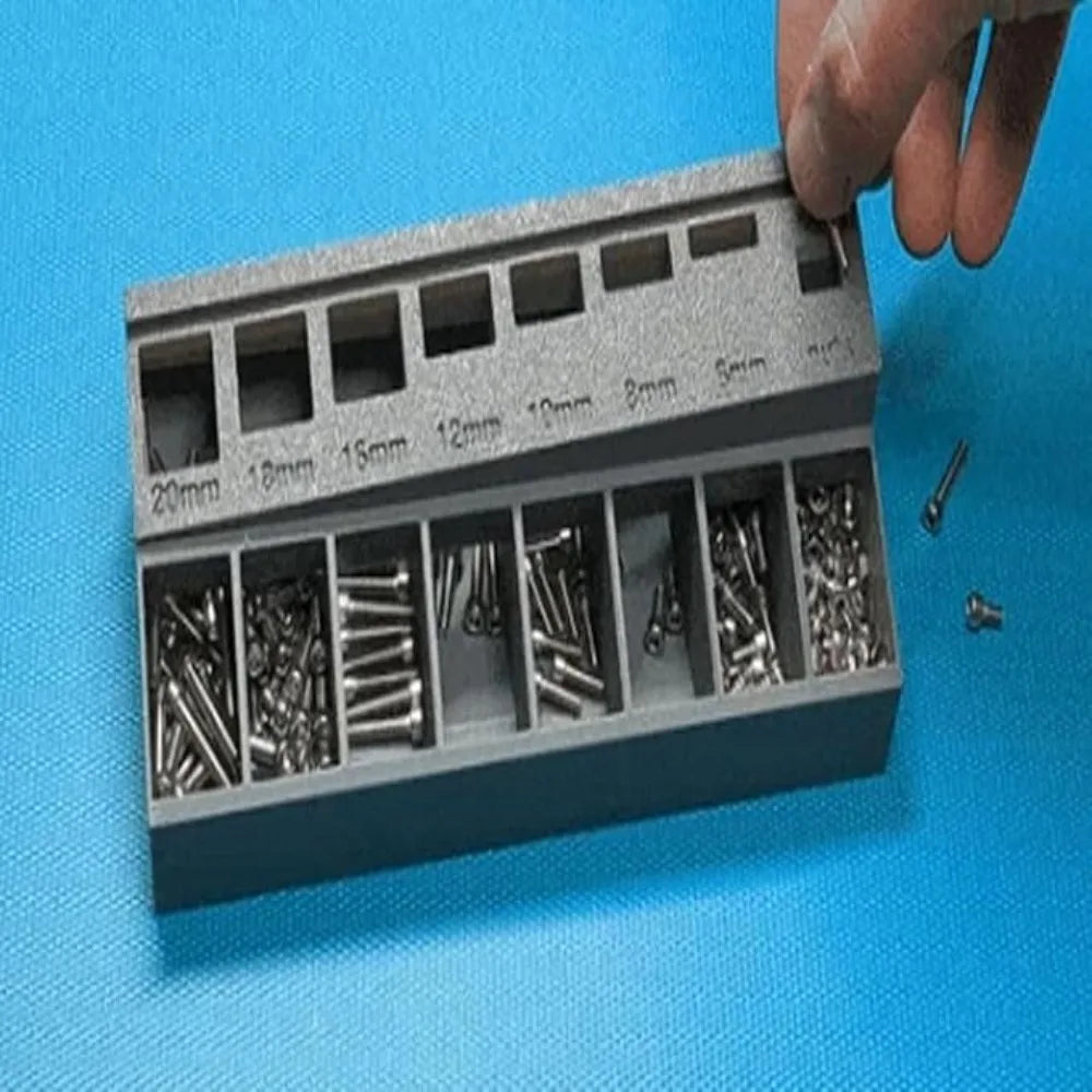 New With 7 Measuring Slots M3 Bolt Sorter Portable Practical Screw Toolbox Organizer Screw Length Sorter Tray Nails Oasis Select