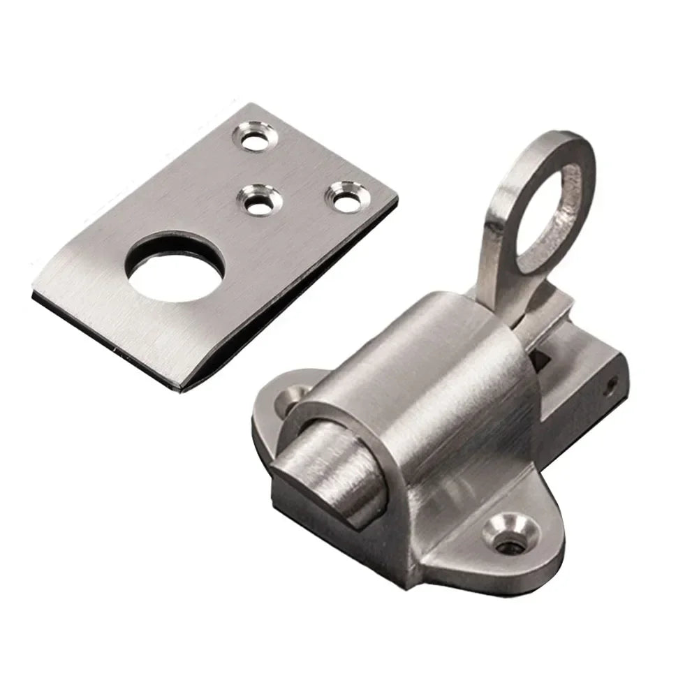 Stainless Steel Self-closing Spring Anti-theft Latch Automatic Latch Door Latch Home DIY Decoration Hardware Accessories Oasis Select Round (down) China Mainland
