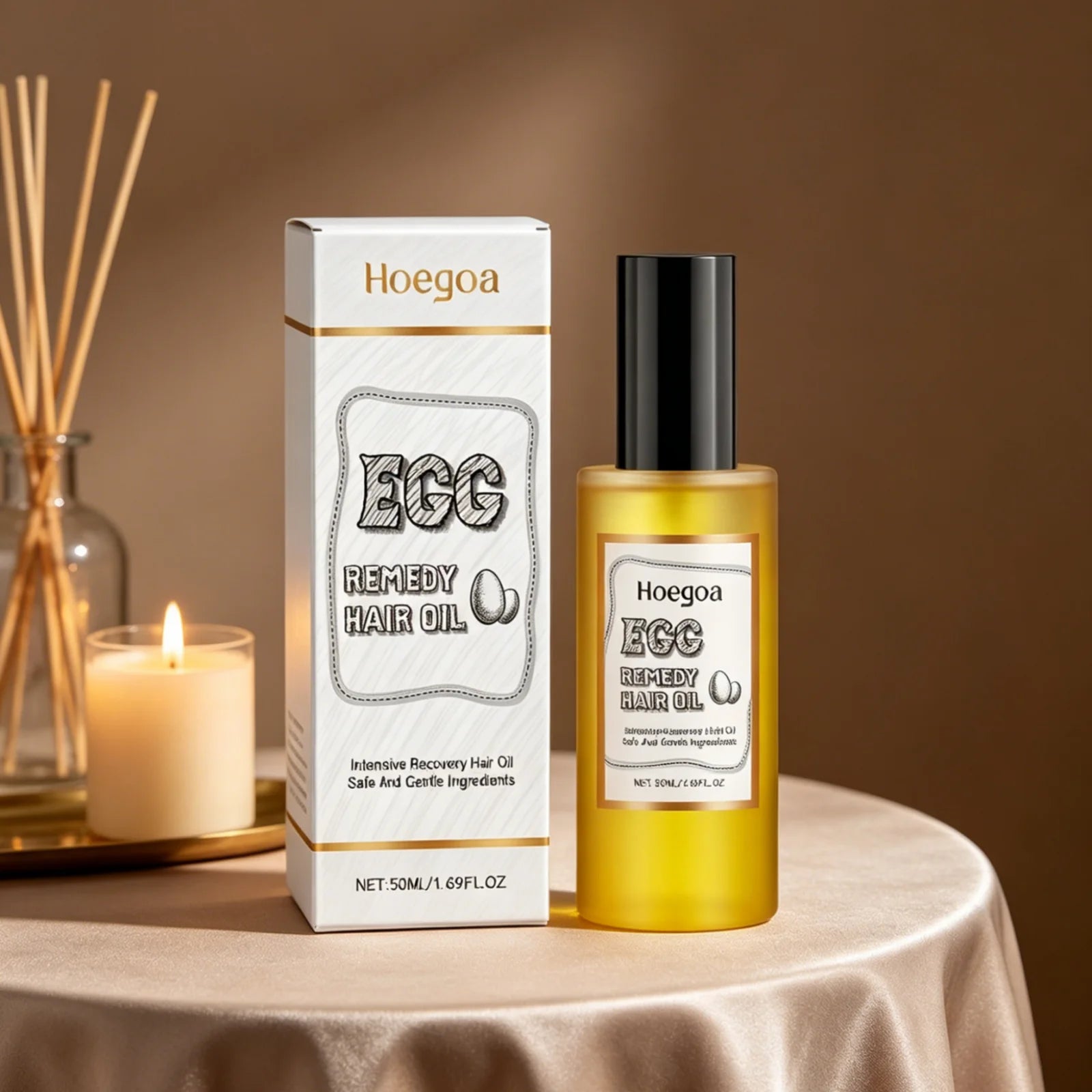Hoegoa Egg Remedy Hair Oil – Frizz Repair & Nourishing 50ml Hair Treatment Oil Oasis Select