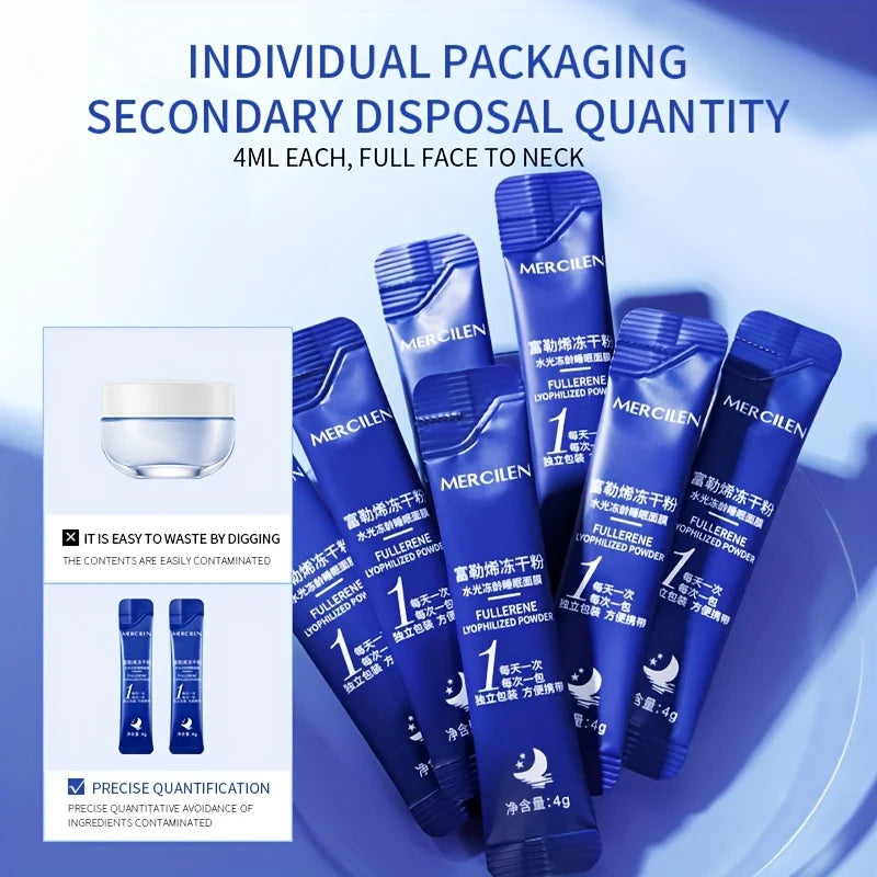 20-Pack Fullerene Sleeping Face Masks – Anti-Aging & Whitening Sleeping Face Mask Oasis Select