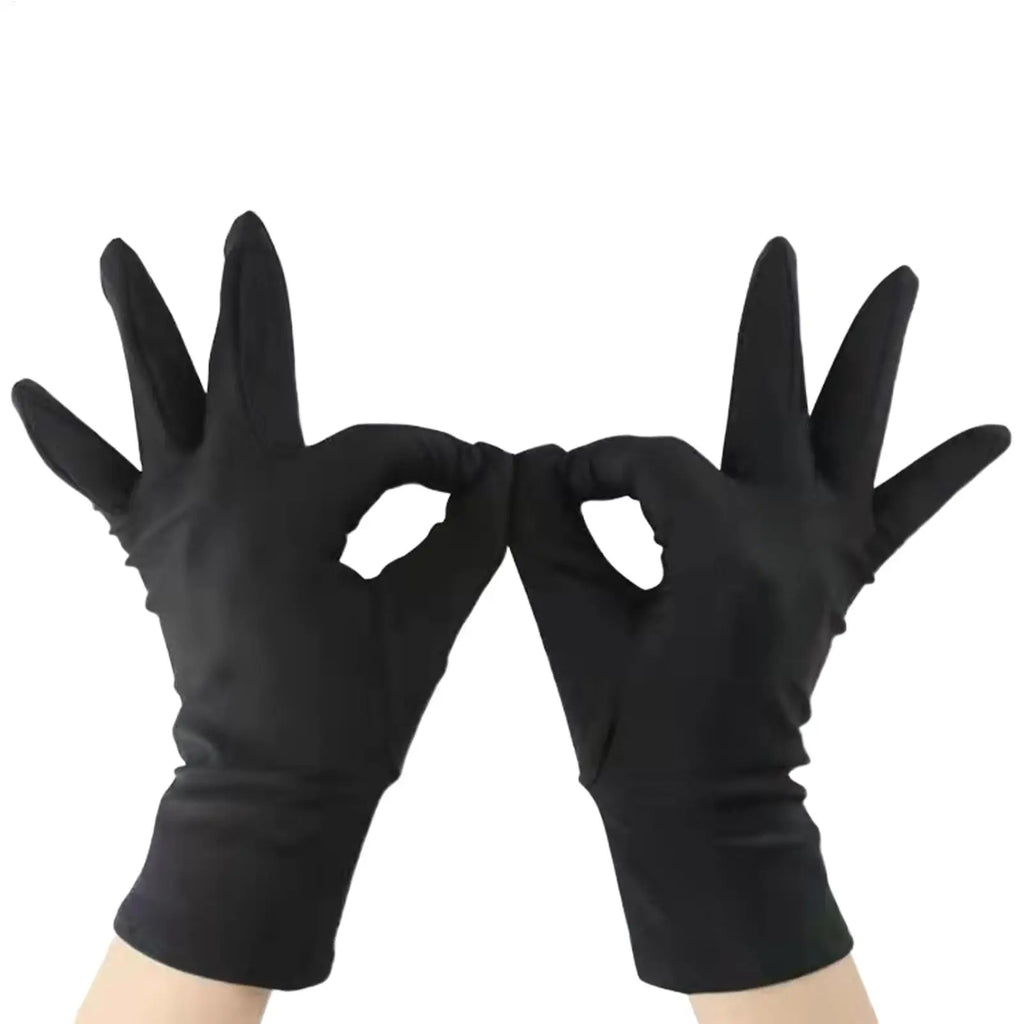 1Pair Practical Jewelry Gloves Wrist Length Gloves Black Gloves Work for protection Coin Inspection Gloves for Fetching Jewels Oasis Select