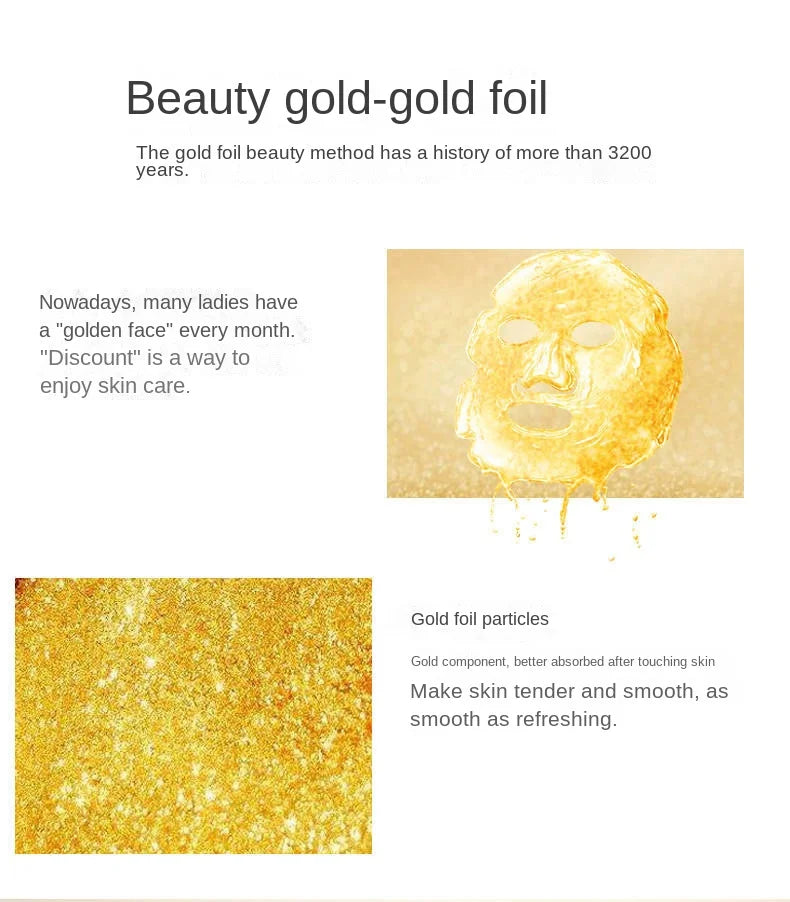 24K Gold Foil Face Serum 100ml – Moisturizing Skin Essence Gold Facial Serum Oasis Select