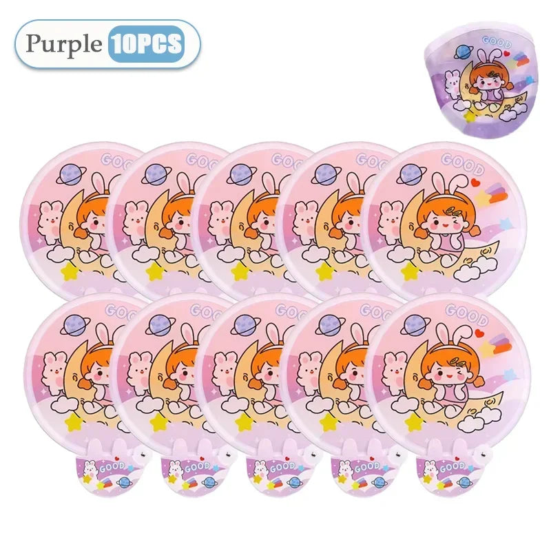 1-20PCS Mini Handheld Folding Fan with Handle Cute Portable Chinese Style Summer Cooling Gift for Travel Outdoor Party Essential Oasis Select Purple-10PCS