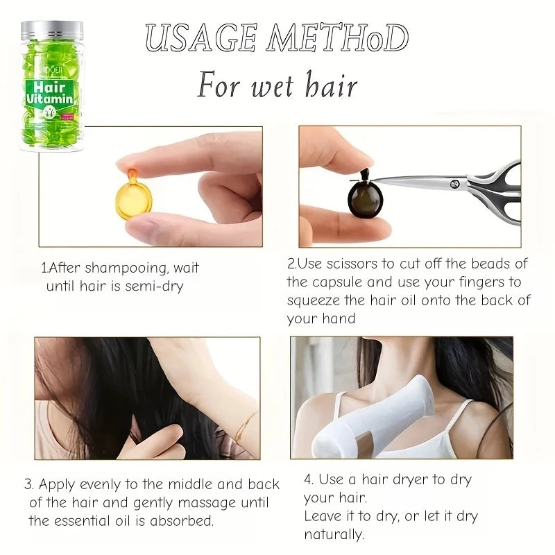 SADOER Aloe Vera Vitamin Hair Essence Capsules 40pcs
