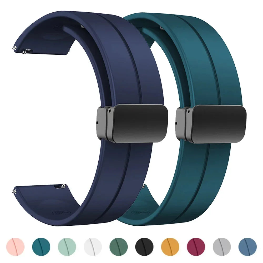 20mm Magnetic Silicone Band for Samsung Galaxy Watch 7/6/5/4 Smartwatch Band Oasis Select