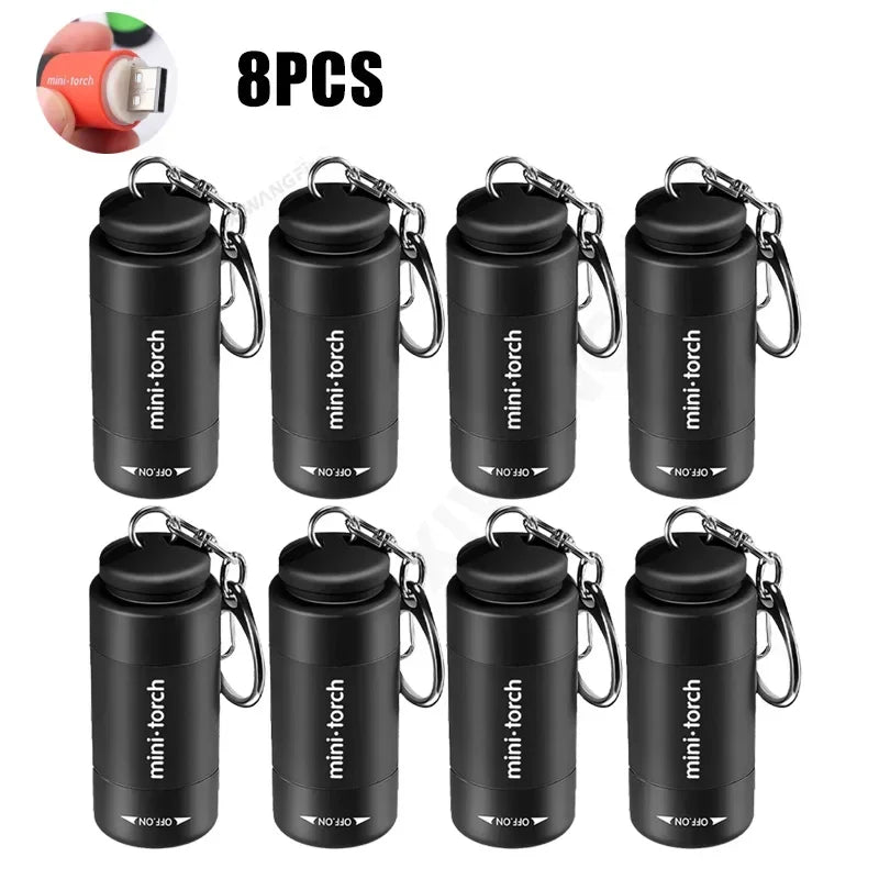USB Rechargeable Mini LED Keychain Flashlight | Waterproof