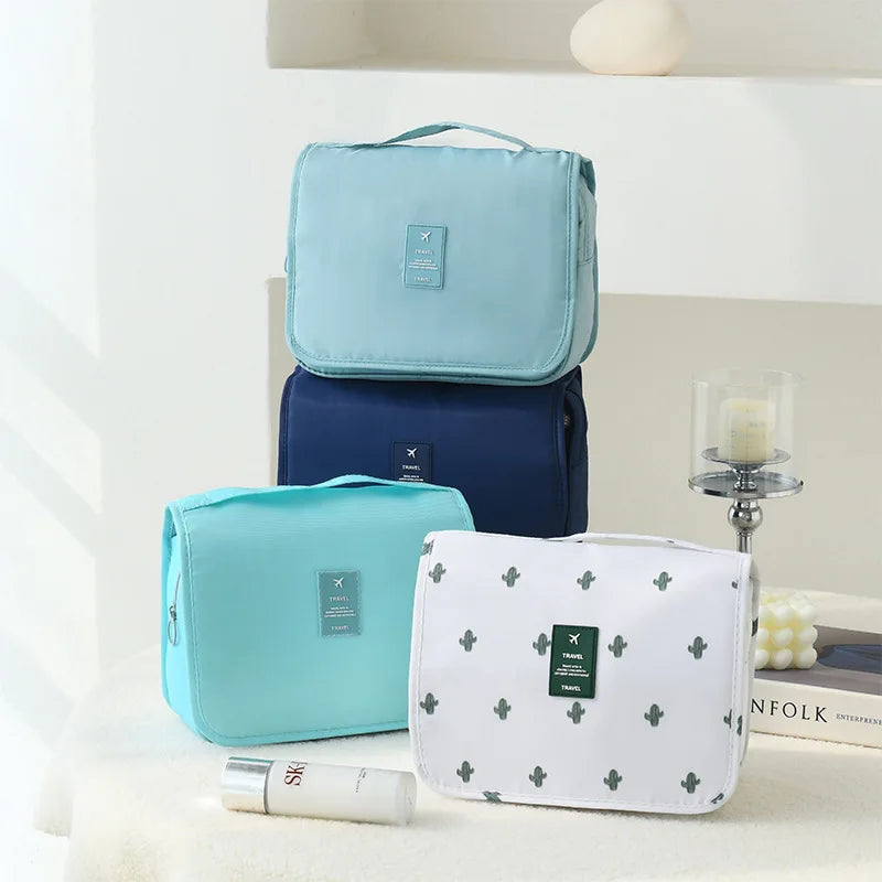 Foldable Hanging Travel Toiletry & Makeup Bag | Oxford Fabric
