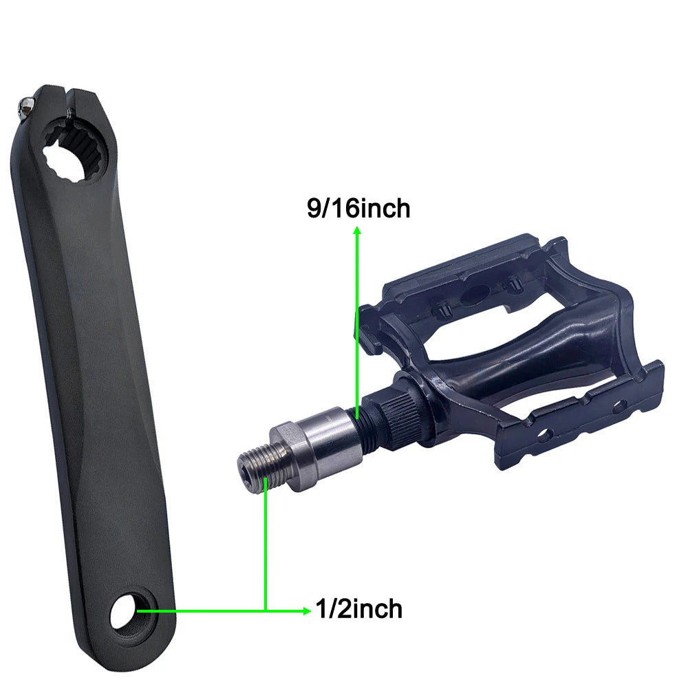 1 Pair Bicycle Pedal Adapters Bike Pedal Parts Fit 9/16 Inch Pedals For 1/2 Inch Cranks Stainless Steel For Cycling Accessories Oasis Select