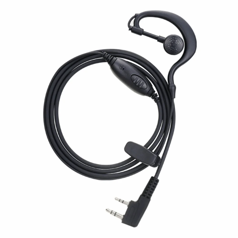 Wired Walkie-Talkie Headset Over Ear K Type Two Wired Earpiece Durable Construction 2 Pin M Plug Walkie Wired Earphone Oasis Select Style2