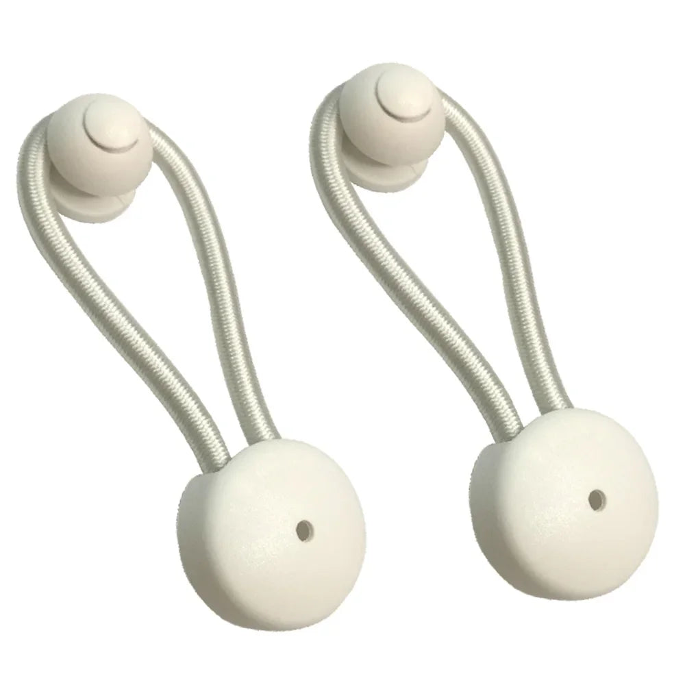 Bungee Ultimate Shock Cord Clip with KNOBS Pull Tie Down for Marine Boat Truck Car Covers Oasis Select White 2PC