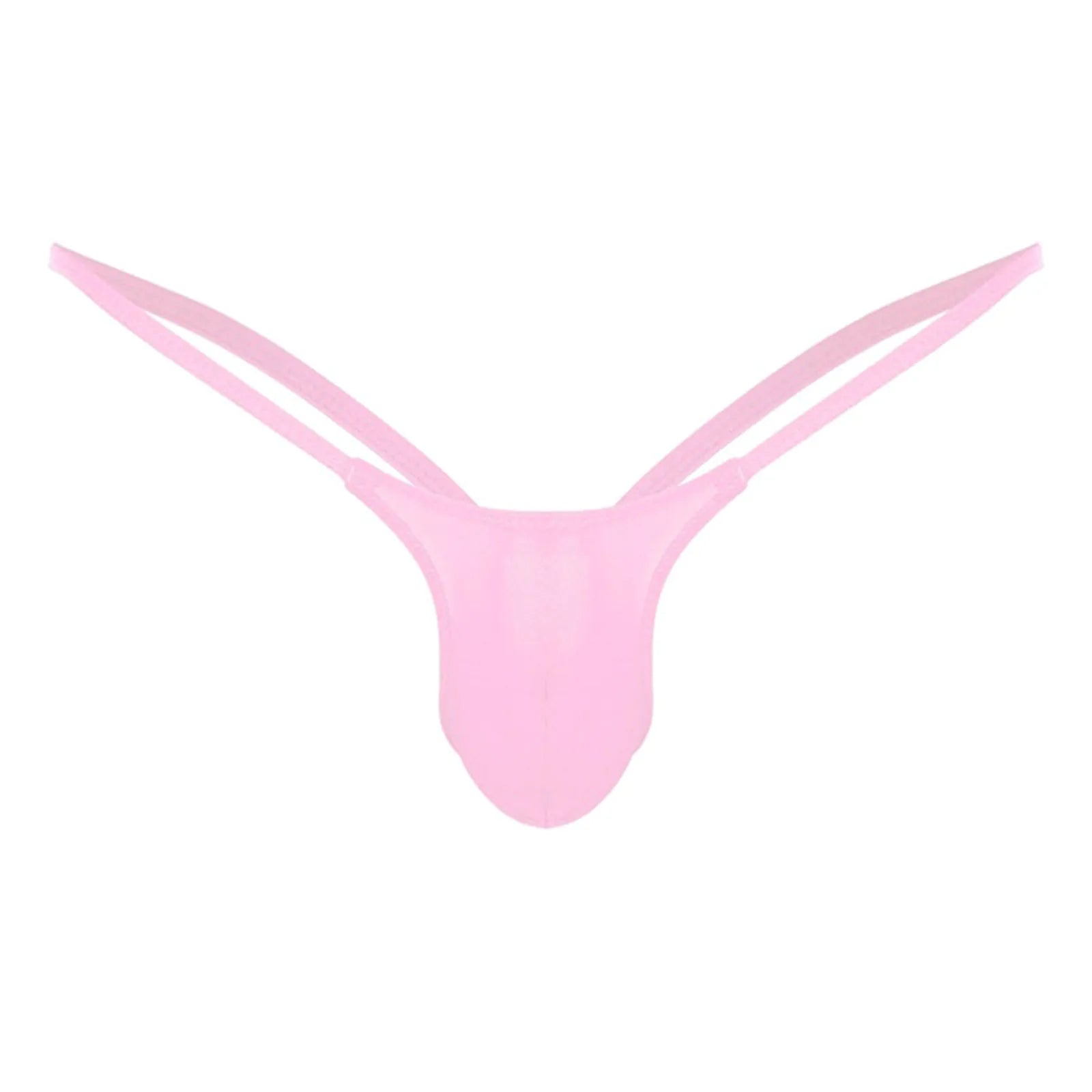 Men's Low-Rise Thong Underwear – Soft Bulge Pouch G-String Men's Thong Underwear Oasis Select Pink L