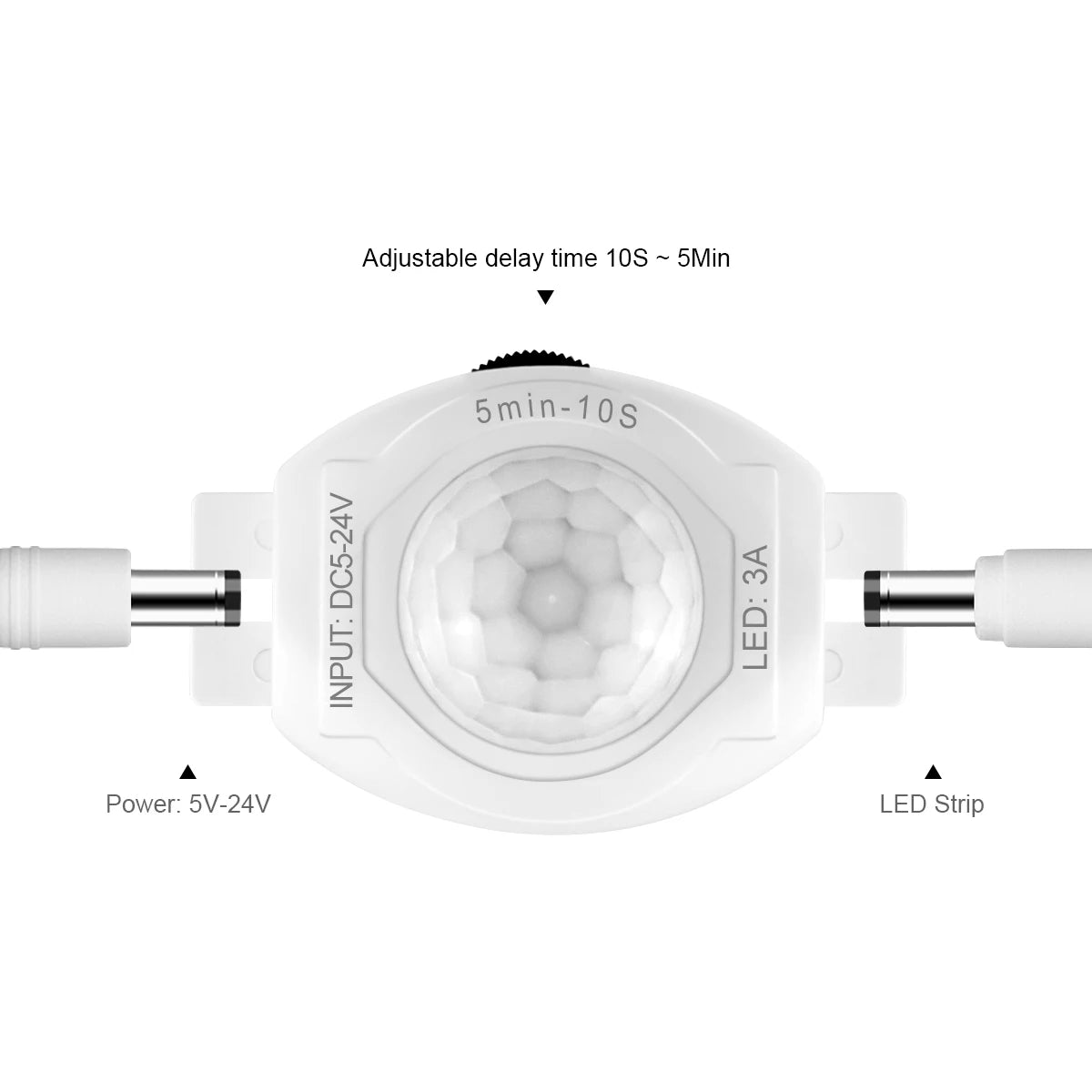 5-24V DC LED Strip Light Motion Sensor Switch LED PIR Infrared Detector Adjustable Timer Delay IR Infrared Induction Switch Oasis Select