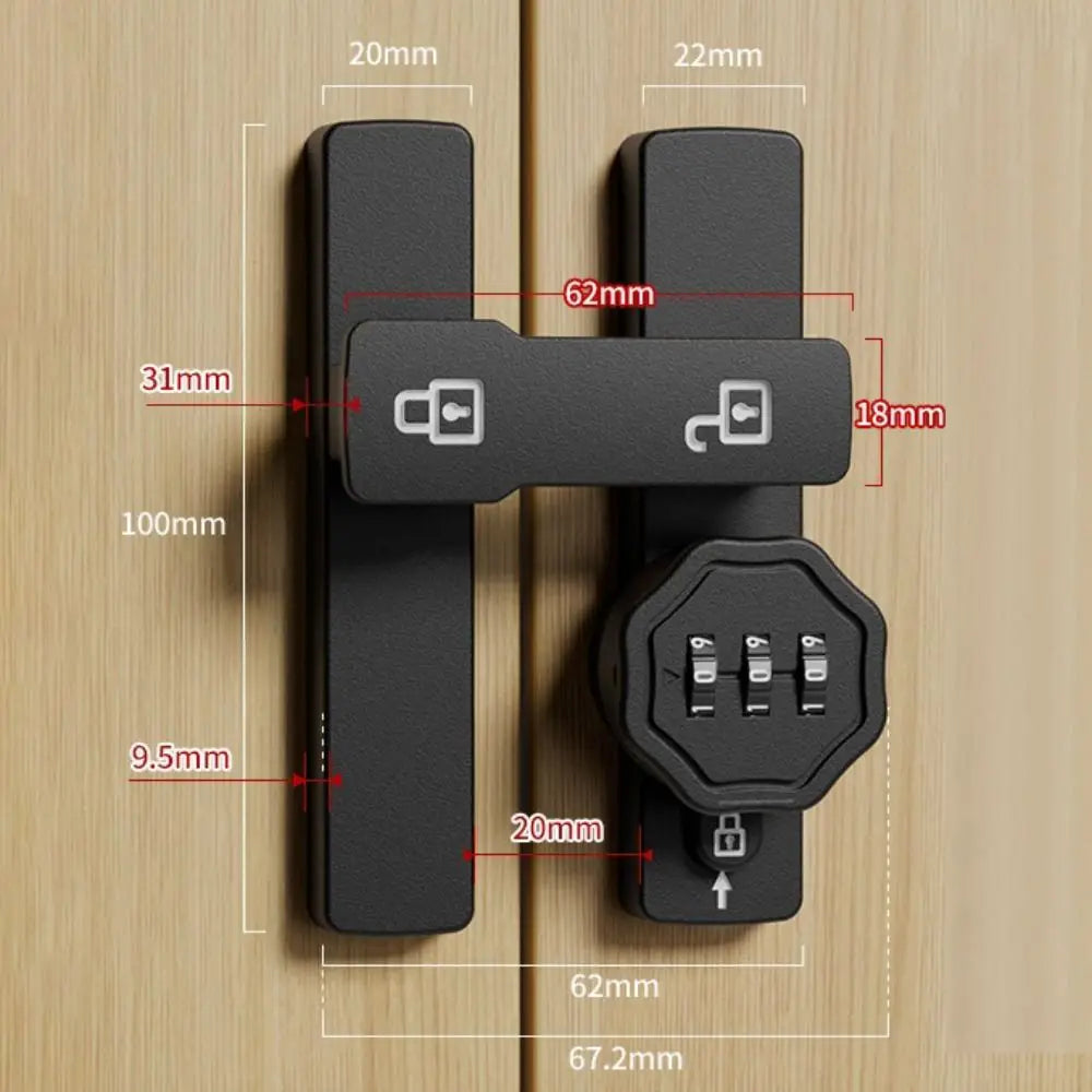 Zinc Alloy Keyless Combination Lock for Sliding & Barn Doors