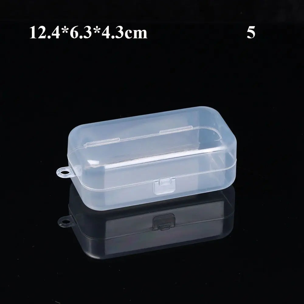 8Styles Plastic Storage Box Small Square Clear Black Box For Jewelry Diamond Embroidery Craft Bead Pill Home Storage Supply Oasis Select Type5