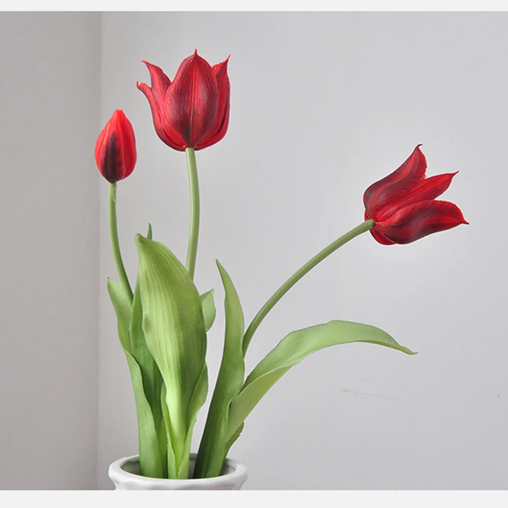 Real Touch Artificial Tulips High Quality Luxury Silicone Fake Flowers for Home Wedding Decoration Bride Bouquet Elegant Decor Oasis Select