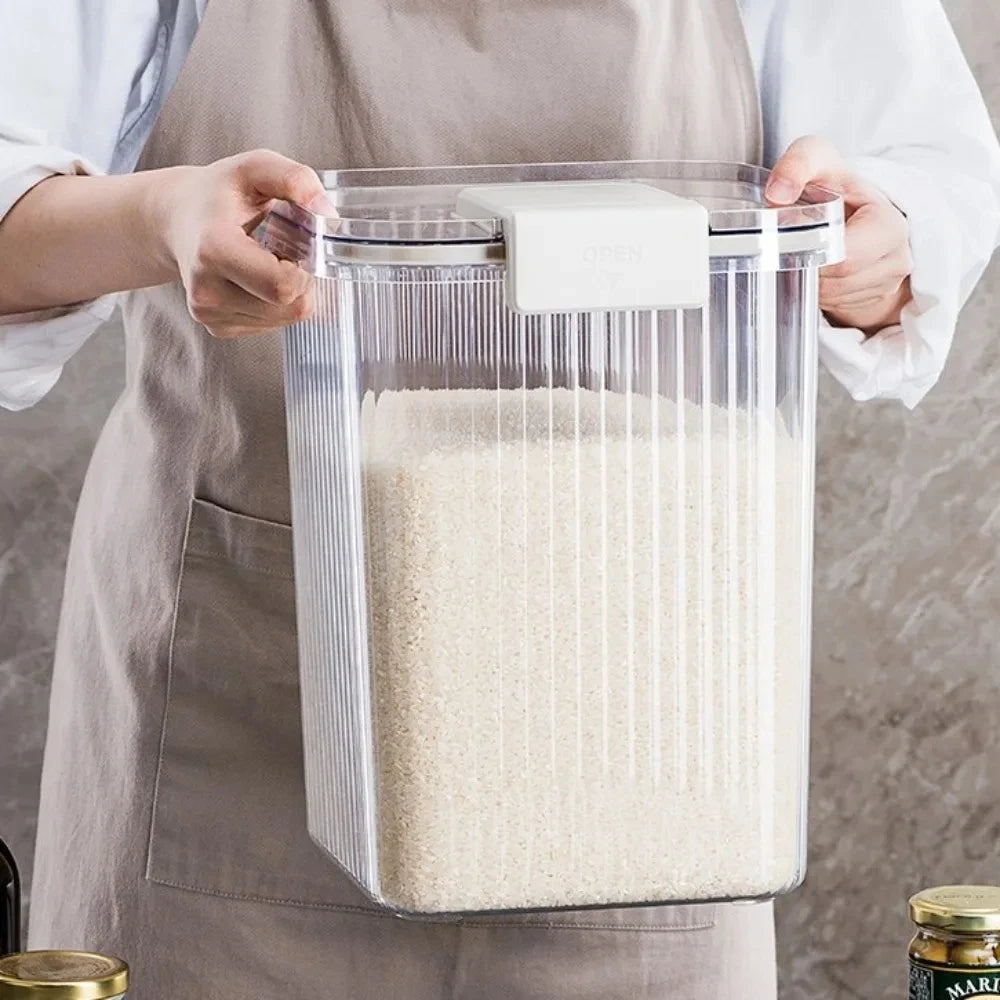 Sealed Rice Container - Household Use, Large Capacity Moisture-Proof, Kitchen Grain Jar, Insect-Proof Rice and Flour Storage Jar Oasis Select