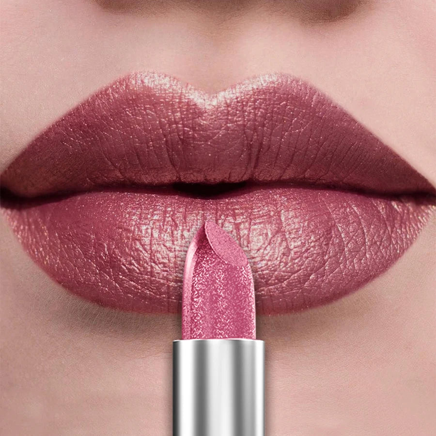 KAFURUX 21-Color Glitter Metallic Lipstick | Pearlescent Lip Tint