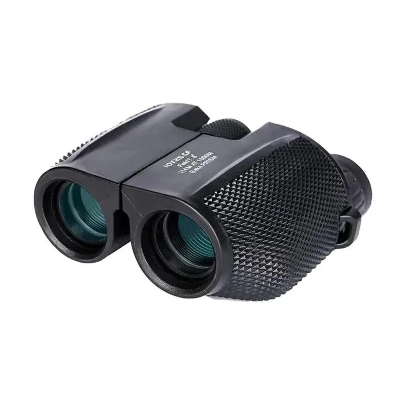 Binoculars 10X25 HD Mini Portable Telescope BAK4 FMC Coated Telescope Outdoor Bird Watching Hunting Travel Camping Ball Game Oasis Select Standard
