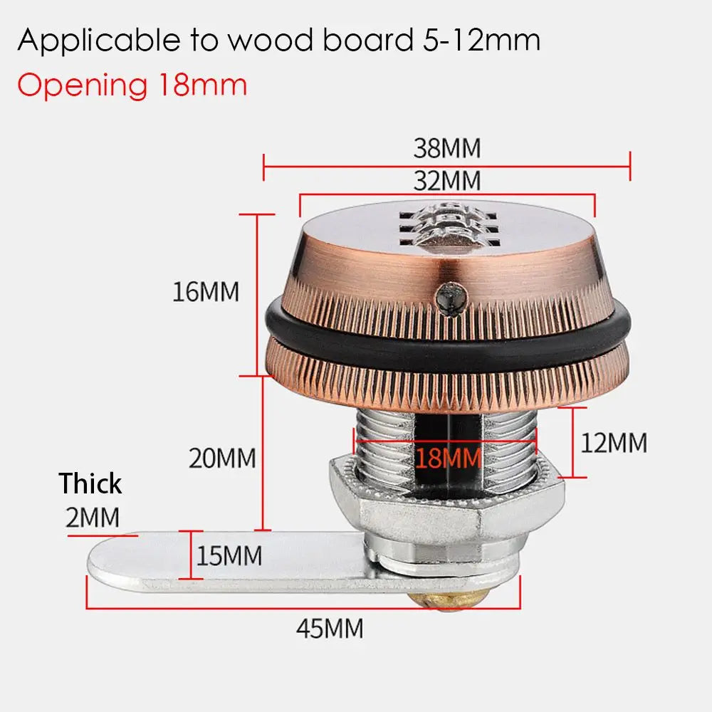 20mm Smart Cam Code Lock for Cabinet Door 3 Digit Combination Password Code Drawer Lock Box Lock Oasis Select