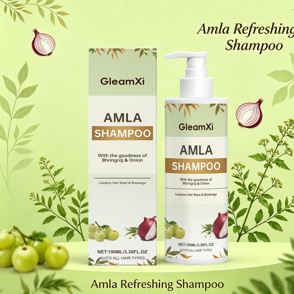Amla Shampoo Strengthening Nourishing Hair Controls Excess Oil Adds Shine Reduce Hair Shedding Breakage Onion Bhringraj Shampoo Oasis Select