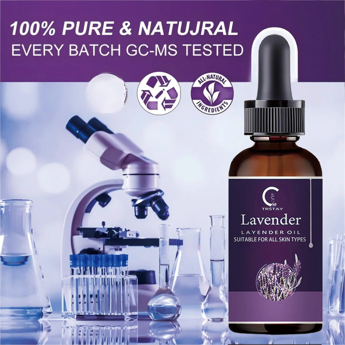 Lavender Essential Oil Face Serum – Hydrating & Brightening