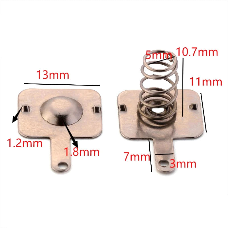 20PCS DIY Accessories 18650 Battery Sheet Spring Contact Sheet Battery Box Positive And Negative Single Bipolar Oasis Select 20pcs